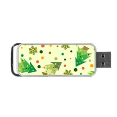 Christmas Pattern Background Seamless Portable USB Flash (Two Sides)