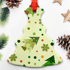 Christmas Pattern Background Seamless Ornament (christmas Tree) 