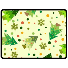 Christmas Pattern Background Seamless Two Sides Fleece Blanket (Large)