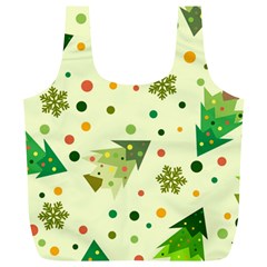 Christmas Pattern Background Seamless Full Print Recycle Bag (XL)