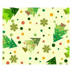 Christmas Pattern Background Seamless Two Sides Premium Plush Fleece Blanket (Kids Size)