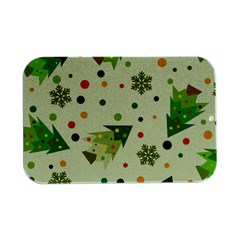 Christmas Pattern Background Seamless Open Lid Metal Box (Silver)  