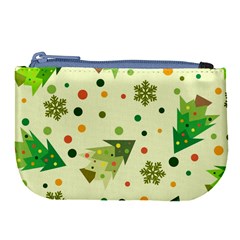 Christmas Pattern Background Seamless Large Coin Purse