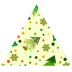 Christmas Pattern Background Seamless Wooden Puzzle Triangle