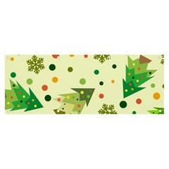 Christmas Pattern Background Seamless Banner And Sign 8  X 3  by kyorashop23