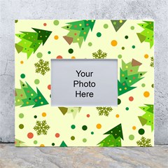 Christmas Pattern Background Seamless White Wall Photo Frame 5  X 7  by kyorashop23