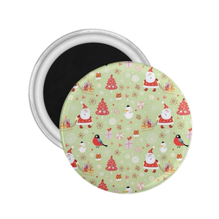 Christmas Pattern, Christmas Tree, Santa 2.25  Magnets