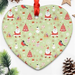 Christmas Pattern, Christmas Tree, Santa Ornament (heart)