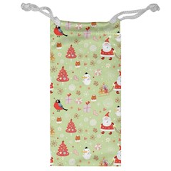 Christmas Pattern, Christmas Tree, Santa Jewelry Bag