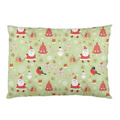 Christmas Pattern, Christmas Tree, Santa Pillow Case (two Sides) by kyorashop23