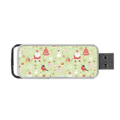 Christmas Pattern, Christmas Tree, Santa Portable Usb Flash (one Side) by kyorashop23