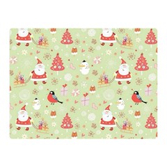 Christmas Pattern, Christmas Tree, Santa Two Sides Premium Plush Fleece Blanket (mini) by kyorashop23