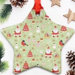 Christmas Pattern, Christmas Tree, Santa Ornament (star)