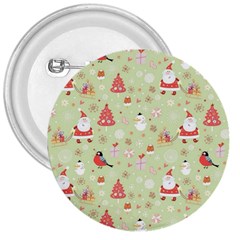 Christmas Pattern, Christmas Tree, Santa 3  Buttons by kyorashop23