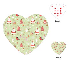 Christmas Pattern, Christmas Tree, Santa Playing Cards Single Design (heart)