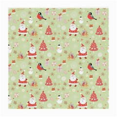 Christmas Pattern, Christmas Tree, Santa Medium Glasses Cloth (2 Sides) by kyorashop23