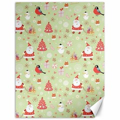 Christmas Pattern, Christmas Tree, Santa Canvas 12  X 16  by kyorashop23