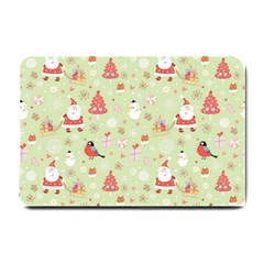 Christmas Pattern, Christmas Tree, Santa Small Doormat by kyorashop23