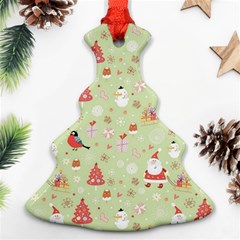 Christmas Pattern, Christmas Tree, Santa Christmas Tree Ornament (two Sides)