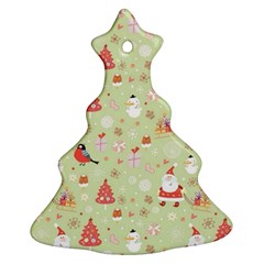 Christmas Pattern, Christmas Tree, Santa Christmas Tree Ornament (two Sides)