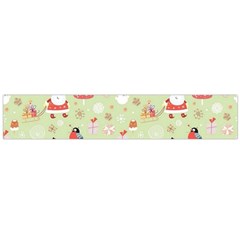 Christmas Pattern, Christmas Tree, Santa Large Premium Plush Fleece Scarf 