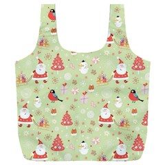 Christmas Pattern, Christmas Tree, Santa Full Print Recycle Bag (xxxl) by kyorashop23