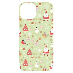 Christmas Pattern, Christmas Tree, Santa Iphone 14 Black Uv Print Case by kyorashop23