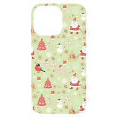 Christmas Pattern, Christmas Tree, Santa Iphone 14 Pro Max Black Uv Print Case by kyorashop23