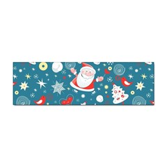 Christmas Pattern, Pattern, Christmas, Santa, Blue Sticker Bumper (10 pack)