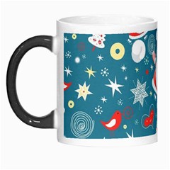 Christmas Pattern, Pattern, Christmas, Santa, Blue Morph Mug