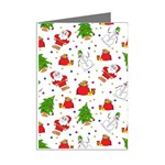 Christmas Pattern, Pattern, Christmas, Trees, Santa Mini Greeting Cards (Pkg of 8) Right