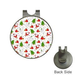 Christmas Pattern, Pattern, Christmas, Trees, Santa Hat Clips With Golf Markers by kyorashop23