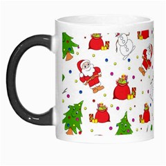 Christmas Pattern, Pattern, Christmas, Trees, Santa Morph Mug by kyorashop23