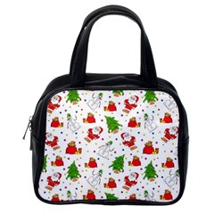 Christmas Pattern, Pattern, Christmas, Trees, Santa Classic Handbag (one Side) by kyorashop23