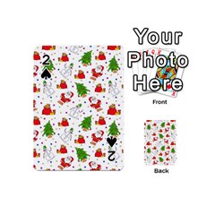 Christmas Pattern, Pattern, Christmas, Trees, Santa Playing Cards 54 Designs (mini) by kyorashop23