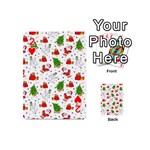 Christmas Pattern, Pattern, Christmas, Trees, Santa Playing Cards 54 Designs (Mini) Front - Heart2