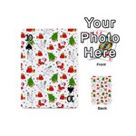 Christmas Pattern, Pattern, Christmas, Trees, Santa Playing Cards 54 Designs (Mini) Front - Spade10