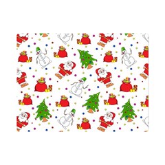 Christmas Pattern, Pattern, Christmas, Trees, Santa Premium Plush Fleece Blanket (mini) by kyorashop23