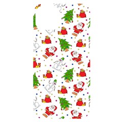 Christmas Pattern, Pattern, Christmas, Trees, Santa Iphone 14 Plus Black Uv Print Case by kyorashop23