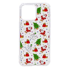 Christmas Pattern, Pattern, Christmas, Trees, Santa Iphone 14 Pro Max Tpu Uv Print Case