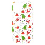 Christmas Pattern, Pattern, Christmas, Trees, Santa iPhone 15 Black UV Print PC Hardshell Case Front