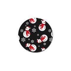 Christmas Texture, Retro Background With Snowmen Golf Ball Marker (4 Pack) by kyorashop23