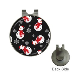 Christmas Texture, Retro Background With Snowmen Hat Clips With Golf Markers by kyorashop23