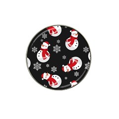 Christmas Texture, Retro Background With Snowmen Hat Clip Ball Marker (10 Pack) by kyorashop23