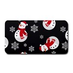 Christmas Texture, Retro Background With Snowmen Medium Bar Mat 16 x8.5  Bar Mat