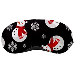 Christmas Texture, Retro Background With Snowmen Sleep Mask by kyorashop23