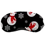 Christmas Texture, Retro Background With Snowmen Sleep Mask Front