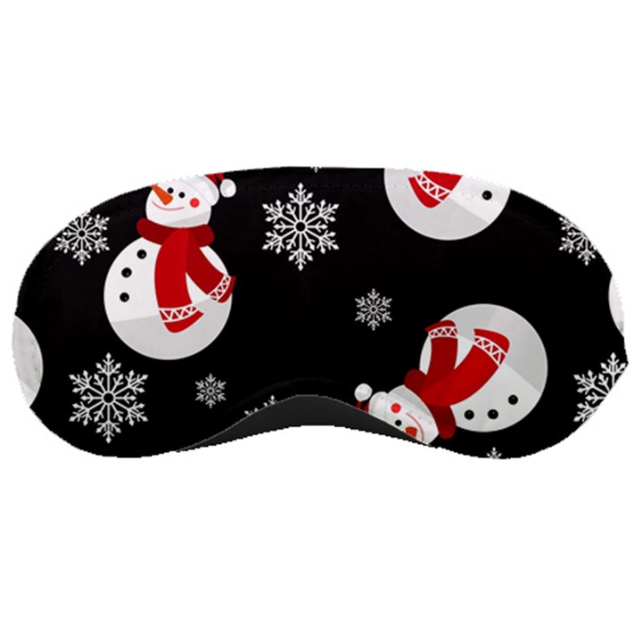 Christmas Texture, Retro Background With Snowmen Sleep Mask