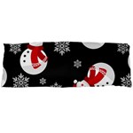 Christmas Texture, Retro Background With Snowmen Body Pillow Case Dakimakura (Two Sides) Front