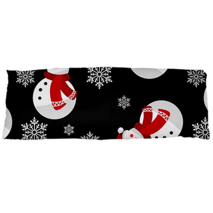 Christmas Texture, Retro Background With Snowmen Body Pillow Case Dakimakura (Two Sides)